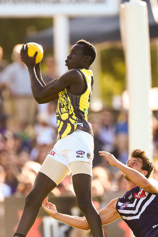 AFL 2016 NAB Challenge - Fremantle v Richmond Tigers rookie Mabior Chol showed plenty of raw ability against the Dockers - ${keywords}